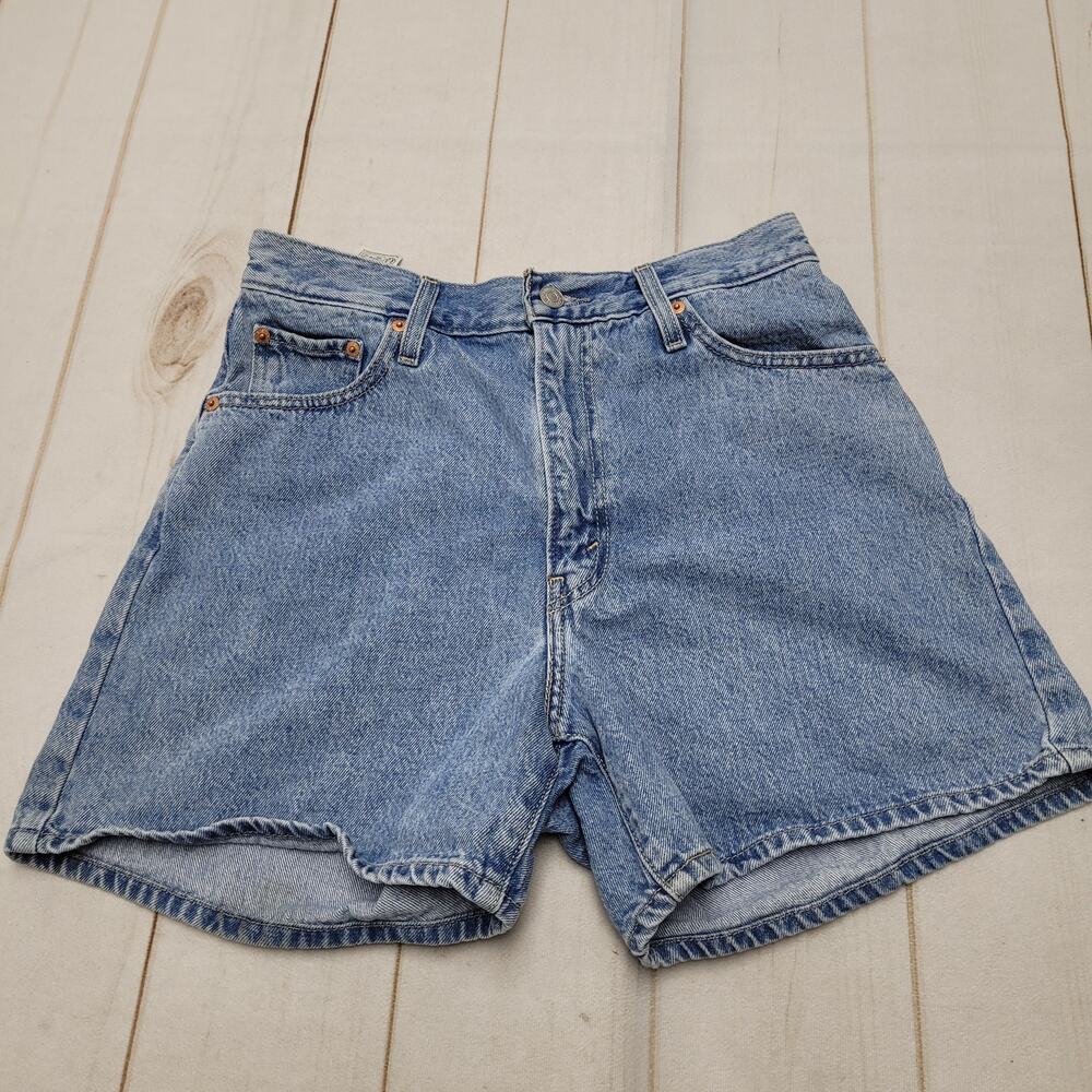 Levi's high rise cinch shorts midi snap adjustable 29